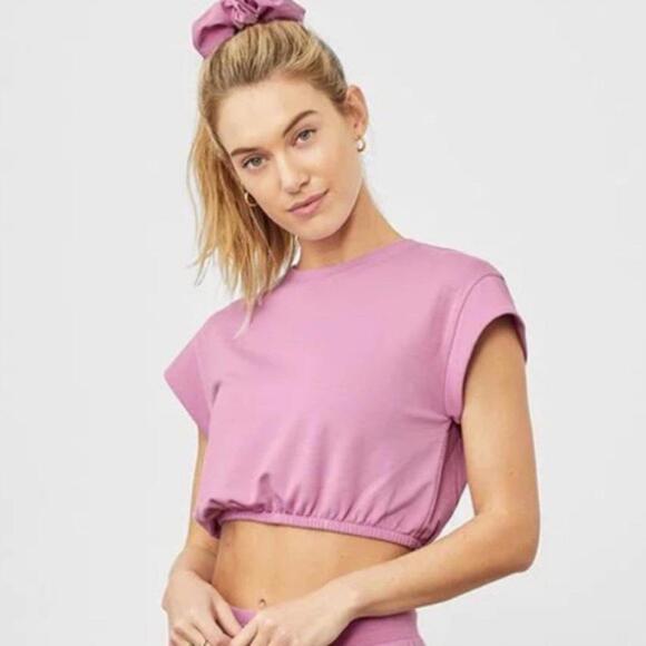 ALO Yoga Dreamy Crop Shirt‎ Size L - Picture 2 of 11